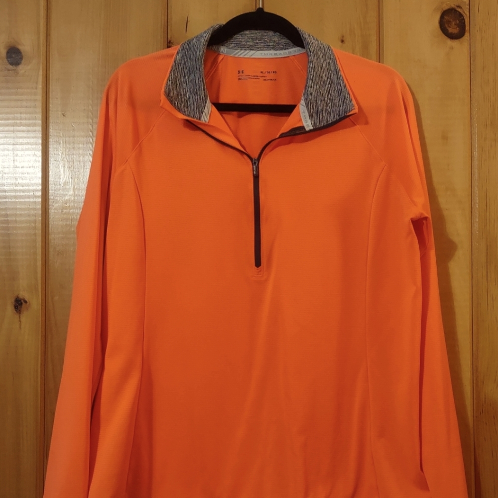 Under Armour Orange Quarter-Zip Top